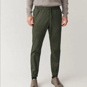 COS Olive Green Elastic Waist Cotton pant jogger Sz small